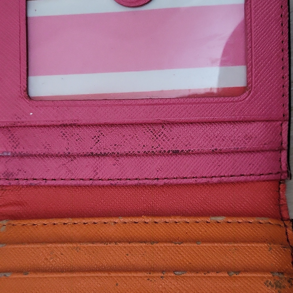 Coach Snap Wallet - Signature Khaki/Saddle w/Striped Interior - Picture 6 of 13